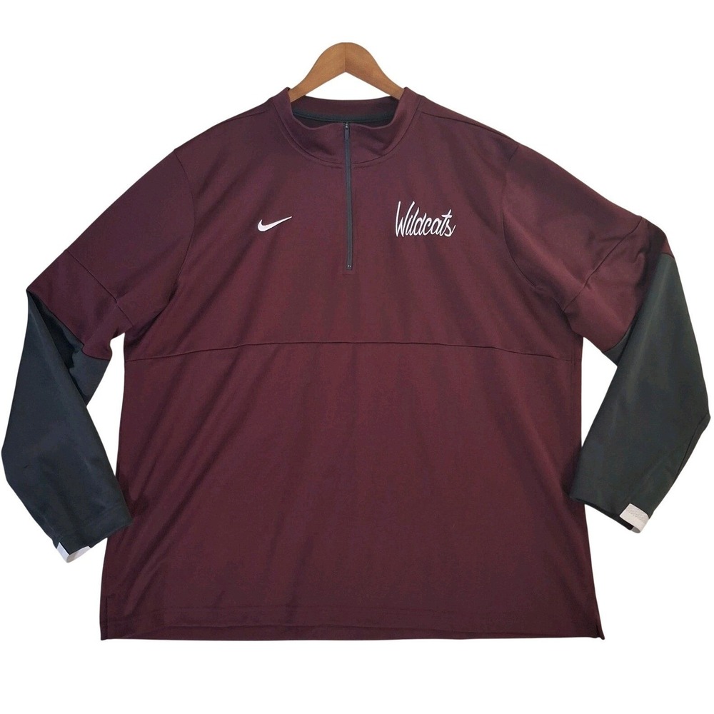 Bethune Cookman Wildcats 1/4 Zip Pullover Mens  2XL Maroon Nike Football